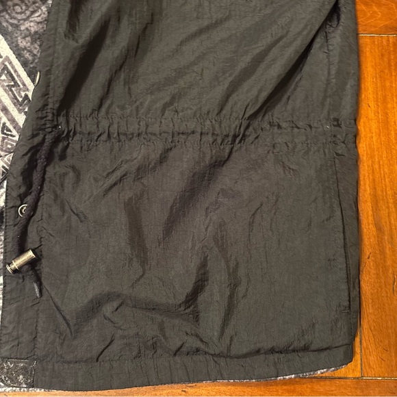 Vintage Black Reversible Jacket Windbreaker Coat Unisex Medium Aztec Fleece 90s - Picture 12 of 13